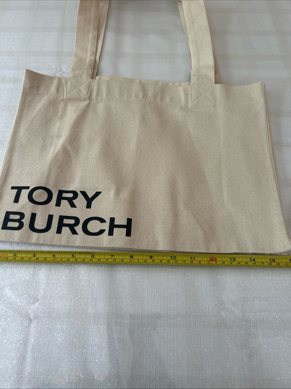 Tory Burch Natural Canvas Logo Tote